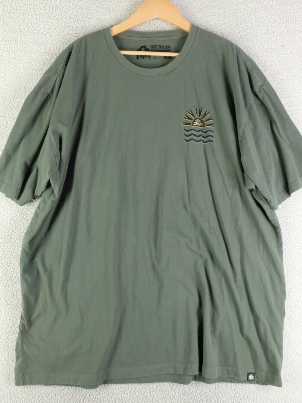 Into The Am T Shirt Mens 3XL XXXL Green Graphic Short Sleeve Stretch Crew